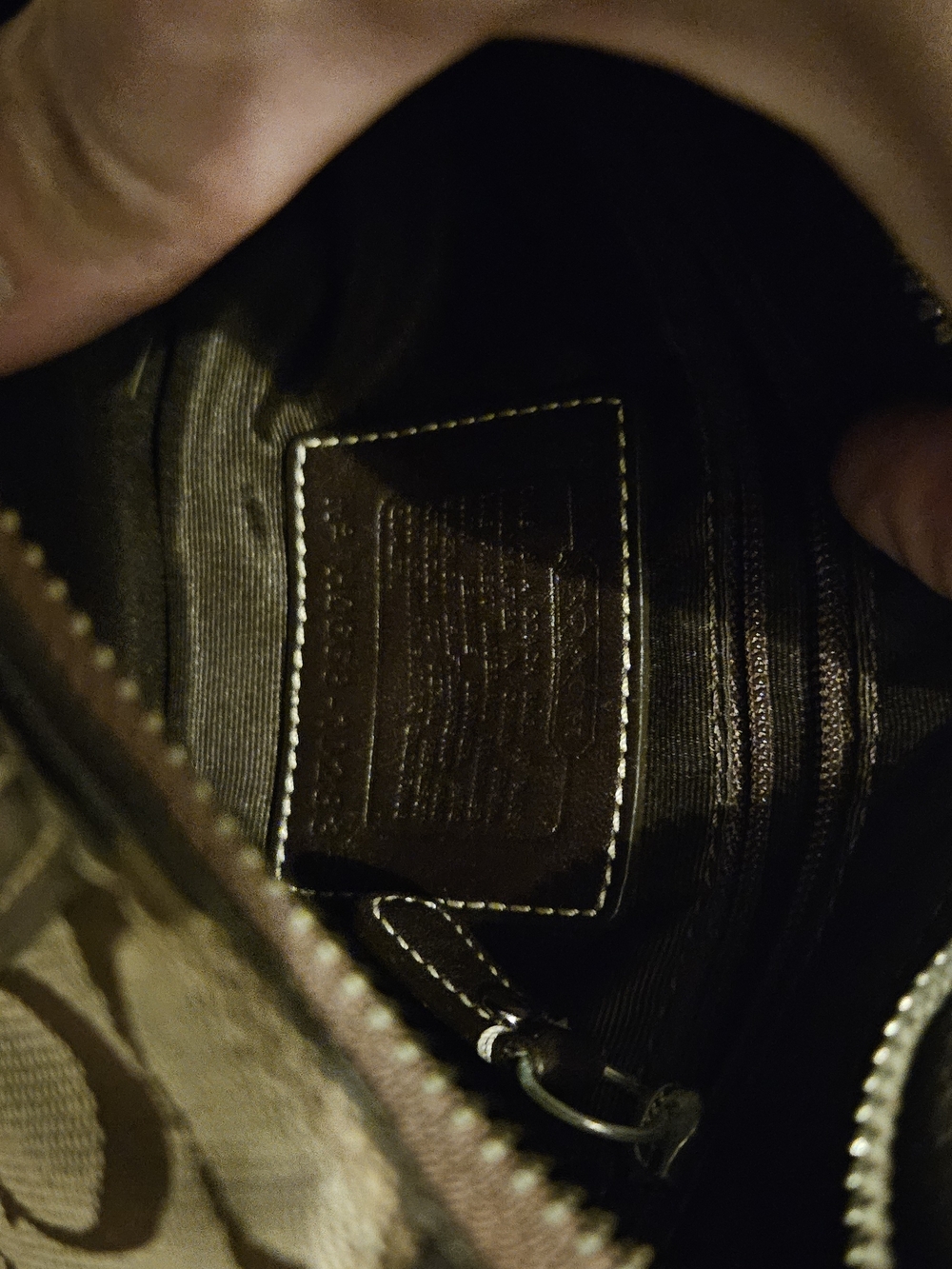 Coach Brown Signature Canvas and Leather Hobo Bag - Picture 4 of 5